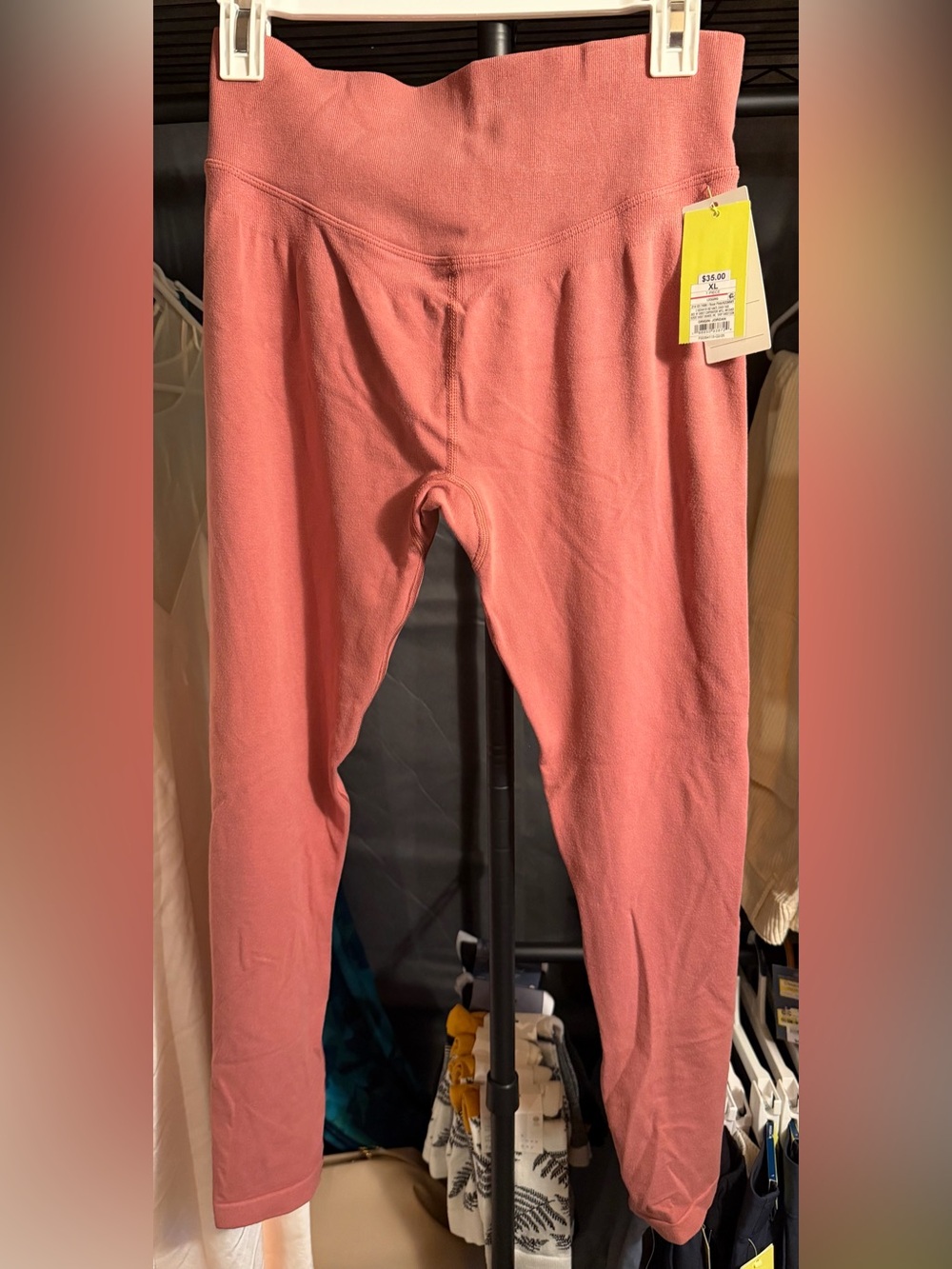 Women’s Rose Pink High Rise Leggings Size XL